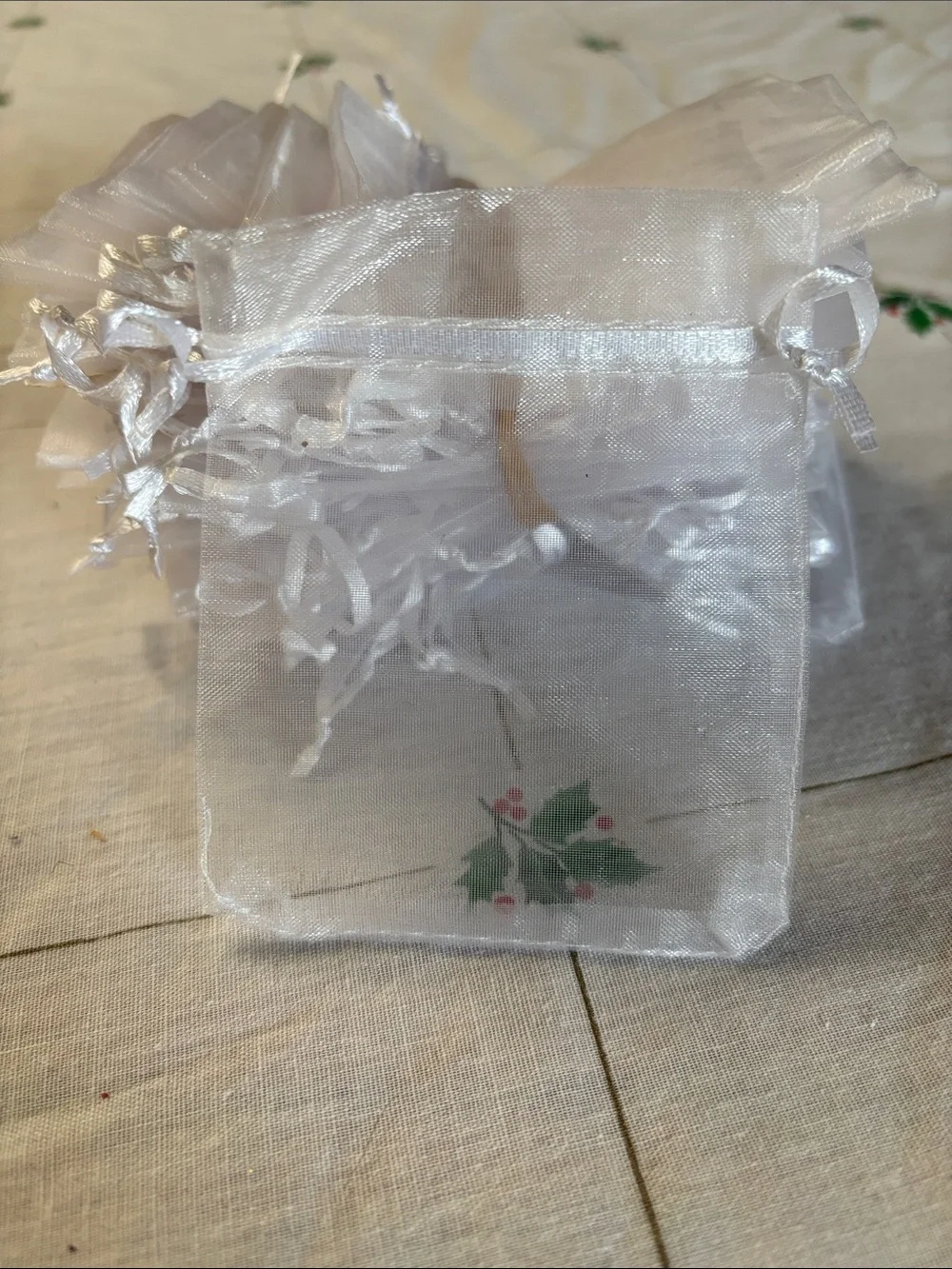 White Sheer Organza Favor Bags - Elegant Party Supplies -65